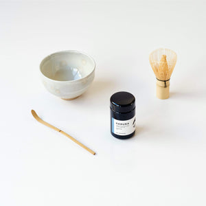 4-piece Matcha Set | Starter Kit Matcha Ceremony Tea Set | Buy Japanese Matcha Sets & Kit Australia Haruna - Organic Ceremonial Grade / SUE Cream (Made in Japan) Customisable