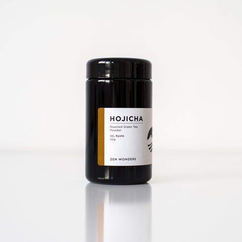HOJICHA POWDER Roasted Green Tea HOJICHA | Japanese Roasted Green Tea Powder in Australia Biophotonic Glass Jar