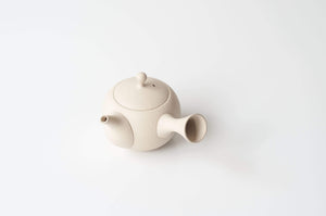 WHITE MARU KYUSU 260ml | Japanese Teapot WHITE MARU KYUSU Jinsui Kiln, Tokoname | Japanese Teapot Australia Jinsui Kiln - Tokoname